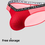 2-Pack Breathable Low Waist U-Convex Semi-Transparent Men's Briefs