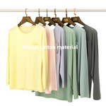 Comfortable Modal Cotton Long Sleeve Couple Pajama Set