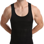 Mens Waist Body Shaper Vest T-Shirt Tank Tops