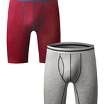 Men’s Soft Cotton Boxer Briefs With Open Fly