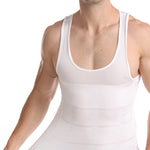 Mens Waist Body Shaper Vest T-Shirt Tank Tops