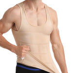 Mens Waist Body Shaper Vest T-Shirt Tank Tops