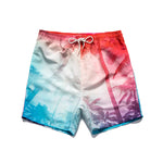 Men’s Striped Print Drawstring Board Shorts