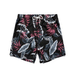 Men’s Striped Print Drawstring Board Shorts