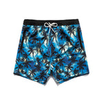 Men’s Striped Print Drawstring Board Shorts
