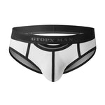 Men’s Spliced Lines U Convex Pouch Cotton Briefs
