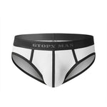 Men’s Spliced Lines U Convex Pouch Cotton Briefs