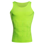Mens Waist Body Shaper Vest T-Shirt Tank Tops