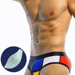 Sporty Contrast Padded Swim Briefs