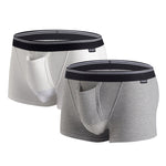 Solid Color Divided Pocket Trunks for Men