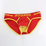 Men's Breathable Cotton Pouch Briefs with Fly