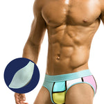 Sporty Contrast Padded Swim Briefs