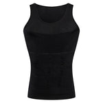 Mens Waist Body Shaper Vest T-Shirt Tank Tops