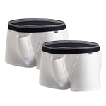 Solid Color Divided Pocket Trunks for Men
