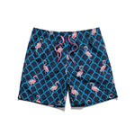 Men’s Striped Print Drawstring Board Shorts