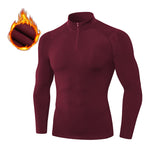 High Stretch Tight Sports Collar Long Sleeves for Men