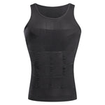 Mens Waist Body Shaper Vest T-Shirt Tank Tops