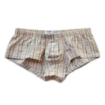 Mens Plaid Front Pouch Boxer Shorts