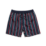 Men’s Striped Print Drawstring Board Shorts