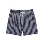 Men’s Striped Print Drawstring Board Shorts