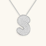 Bubble Initial Crystals Necklace