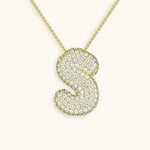 Bubble Initial Crystals Necklace