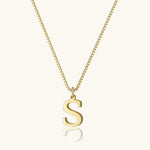 Vintage Letter Initial Gold Necklace