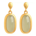 Retro Hetian Jade Earrings