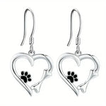 Paw Accent Drop Earrings