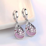 Opal Filigree Teardrop Hoop Earrings