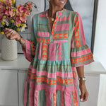 Ava - Chic V-Neck Hemp Summer Dress
