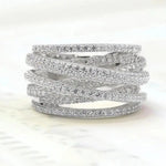 Luxury Multi Layered Cross Ring