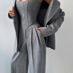 Pilar | Three-Piece Set with Double-Breasted Blazer