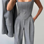 Pilar | Three-Piece Set with Double-Breasted Blazer