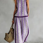 Ruby | Retro Print Top & Trouser Set