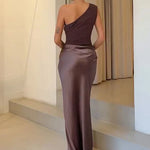 Sophia | Maxi Dress with a Guilt in Satin