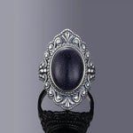 Vintage Silver Ornate Oval Ring