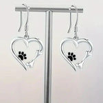 Paw Accent Drop Earrings