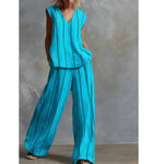 Paige | Striped Top & Wide-Leg Pants Set