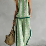 Ruby | Retro Print Top & Trouser Set