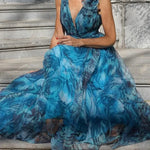 Kamila | Peacock Blue Maxi Dress