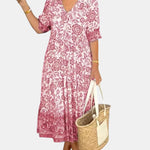 Odessa | Elegant Floral Dress with V-Neck