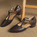 Leather Mary Janes