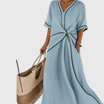 Brynn | Draped Coastal Maxi Dress