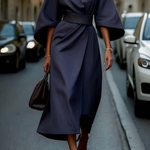 Carla | Elegant Lantern Sleeve Dress
