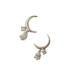 Crescent Moon Droplet Studs
