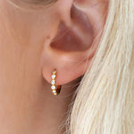 Luxe Fashion Zirconia Hoop Earrings