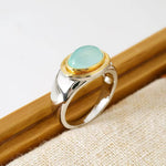 Modern Two Tone Green Ring