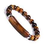Gemstone Bar Beaded Stretch Bracelet