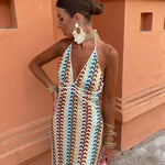 Keeva | Backless V-Neck Maxi Dress